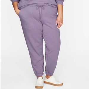 NWT Women's Plus Size High Rise Utility Jogger Pants Universal Thread Purple 4X